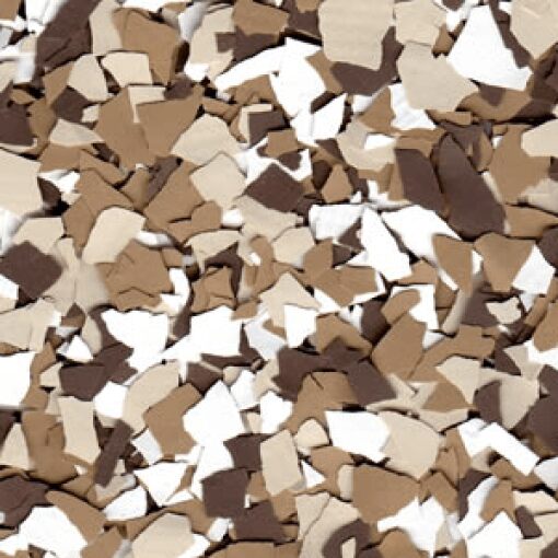 B-325 (Terrier) 1/4″ Epoxy Flakes | Browns & White Epoxy Chips | Concrete Floor Supply