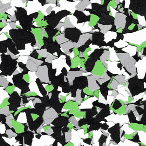 B-331 Artic Cat Epoxy Flakes | Grey, White, Black & Green Epoxy Chips | Concrete Floor Supply