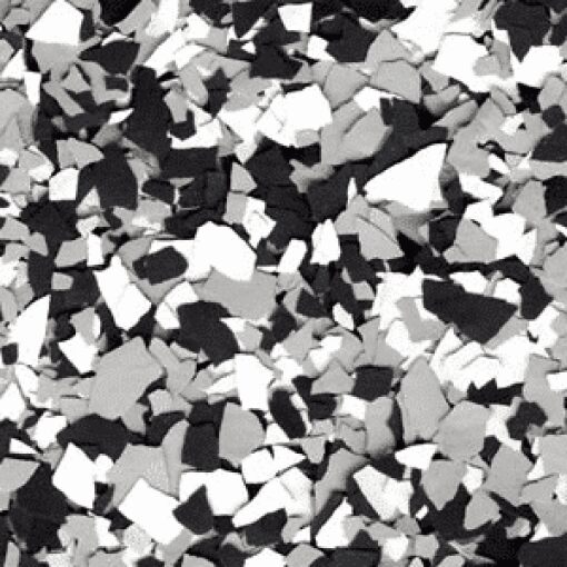 B-411 Domino Epoxy Chips | Black, White & Grey Flakes | Concrete Floor Supply