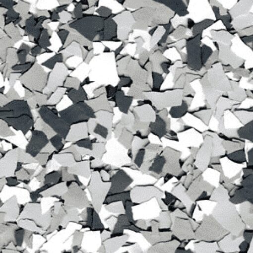 B-414 Gravel Epoxy Chips | Dark Grey & White Flakes | Concrete Floor Supply