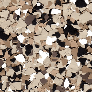 deep brown epoxy flake chips
