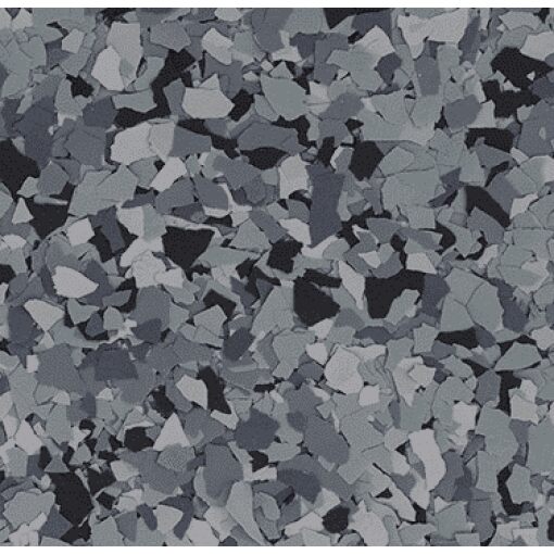 B-715 (Nightfall) 1/4″ Epoxy Flakes | Black & Grey Chips | Concrete Floor Supply