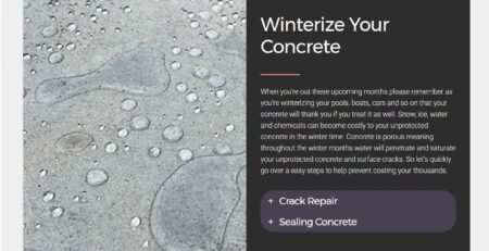 concrete sealing winter