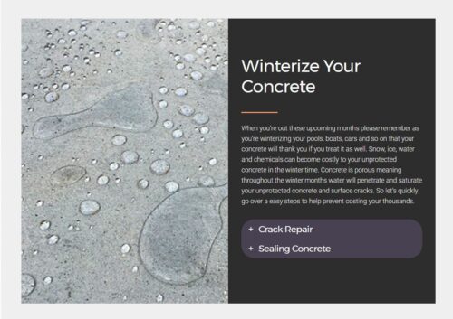 concrete sealing winter