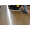cleaning polished concrte floors with an auto scrubber