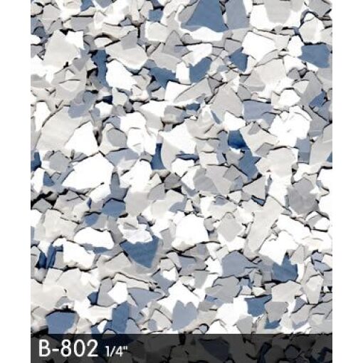 B-802 Sea Mist Epoxy Chips | Blue, White & Grey Colored Flakes | Concrete Floor Supply