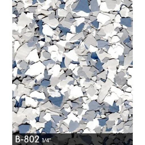 B-802 Sea Mist Epoxy Chips | Blue, White & Grey Colored Flakes | Concrete Floor Supply