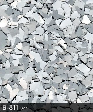 B-811 Koala 1/4″ Epoxy Flakes | Gray, Taupe & Light Tan Chips | Concrete Floor Supply