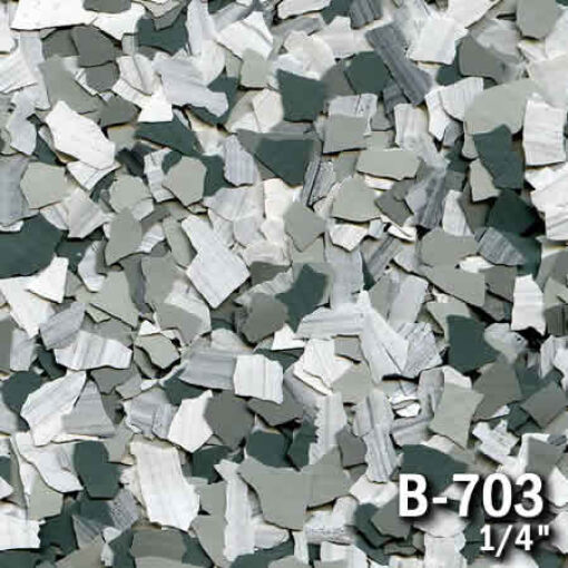 B-703 Fog Epoxy Flakes | Grey Epoxy Chips | Concrete Floor Supply