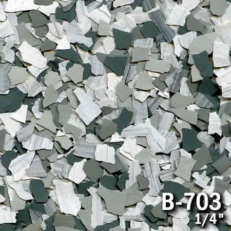B-703 Fog Epoxy Flakes | Grey Epoxy Chips | Concrete Floor Supply