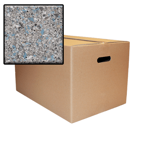 B-4101 Blue Granite Hybrid Flake Box | Blue, Black, White & Grey Chips | Concrete Floor Supply