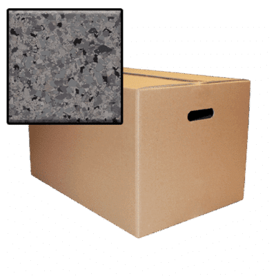 B-4214 Denali Terrazzo Epoxy Flake Box | Browns, Black & Grey Chips | Concrete Floor Supply