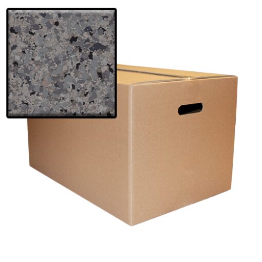 B-4214 Denali Terrazzo Epoxy Flake Box | Browns, Black & Grey Chips | Concrete Floor Supply