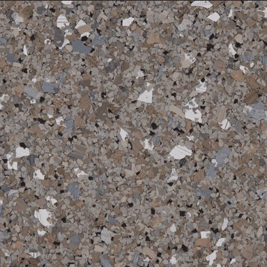 B-4109 Mudstone Hybrid Epoxy Flakes | Browns, Black, White & Grey Chips | Concrete Floor Supply