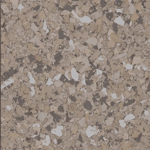 Santa Fe B-4217 (Terrazzo) B-4217 Santa Fe Terrazzo Epoxy Flakes | Browns, White & Grey Chips | Concrete Floor Supply