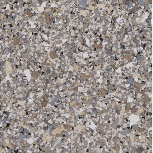 B-4103 Travertine Hybrid Epoxy Flakes | Brown, Black, White & Grey Chips | Concrete Floor Supply