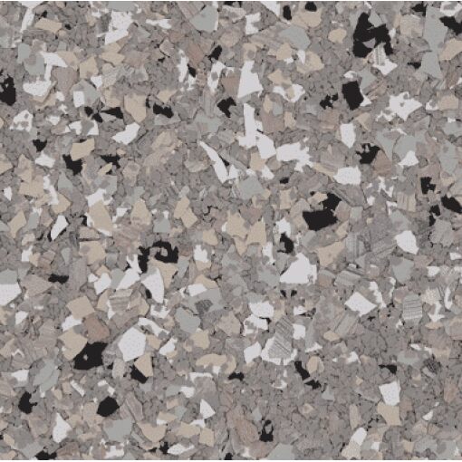 B-4215 Yosemite Terrazzo Epoxy Flakes | Browns, Black, White & Grey Chips | Concrete Floor Supply