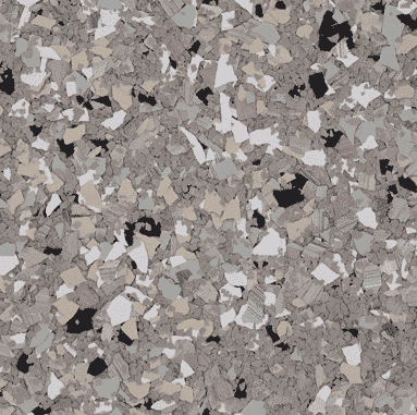 B-4215 Yosemite Terrazzo Epoxy Flakes | Browns, Black, White & Grey Chips | Concrete Floor Supply