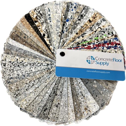 Epoxy Flake Fan Deck with 56 Colors | Concrete Floor Supply