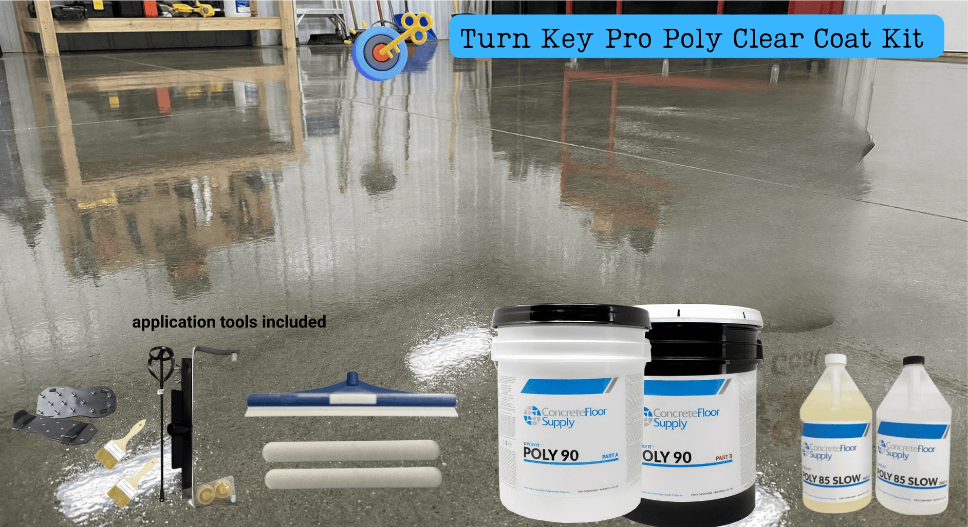 clear coat polyaspartic concrete floor coating kit